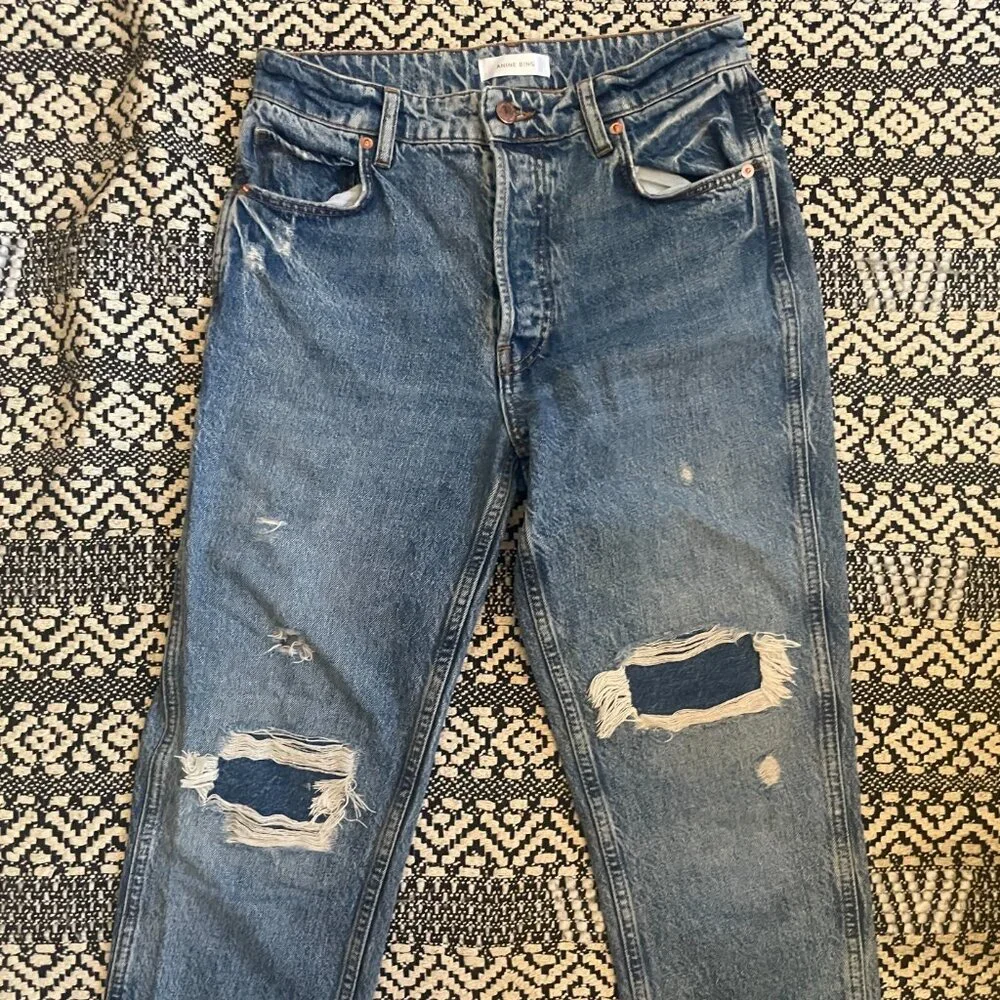 Anine Bing Betty High-Rise Relaxed Jeans – Size 28 - Picture 3 of 9